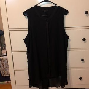 Alfani sleeveless sheer layered top XL
